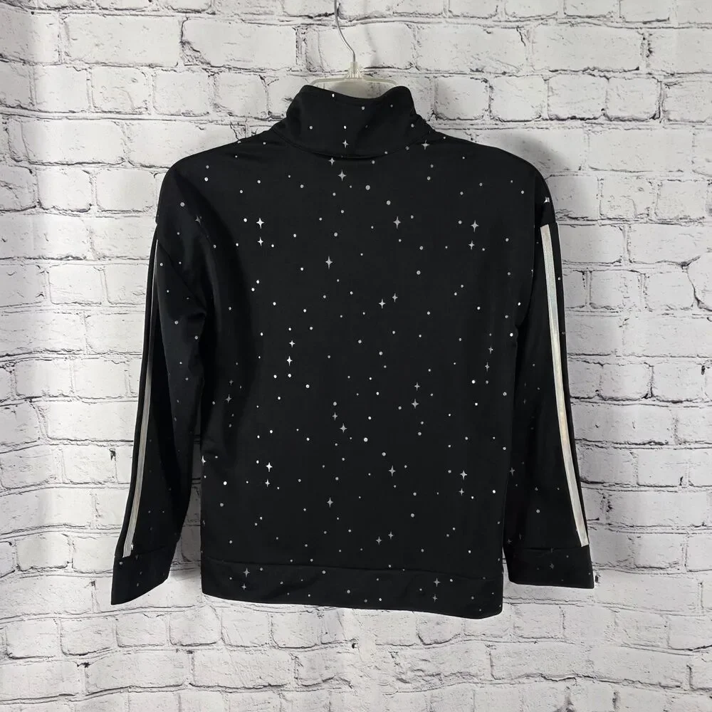 Adidas Youth L/G (14) Black Star Print Track Jacket